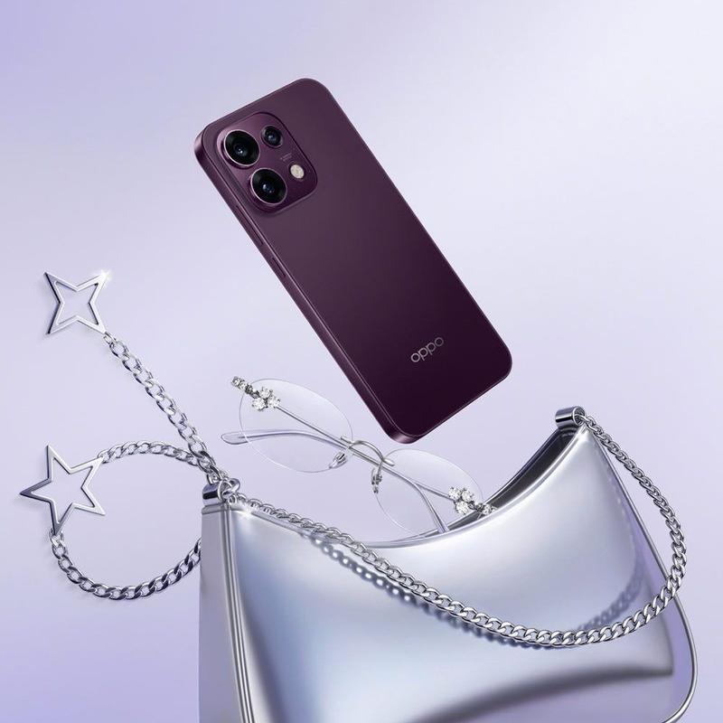 Smartphone Oppo Reno 16 F Violeta Crepúsculo, 5G, 256GB, 8GB RAM